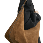 Toteme Belted Suede Tote - Vermillion
