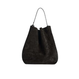 Toteme Belted Suede Tote - Vermillion