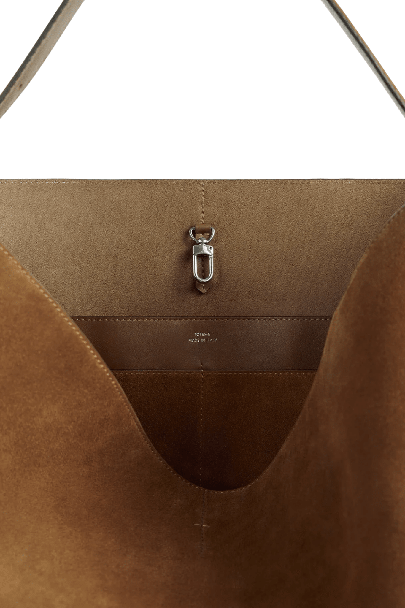 Toteme Belted Suede Tote - Vermillion