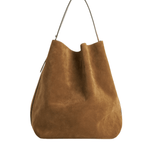 Toteme Belted Suede Tote - Vermillion