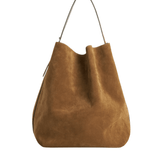 Toteme Belted Suede Tote - Vermillion