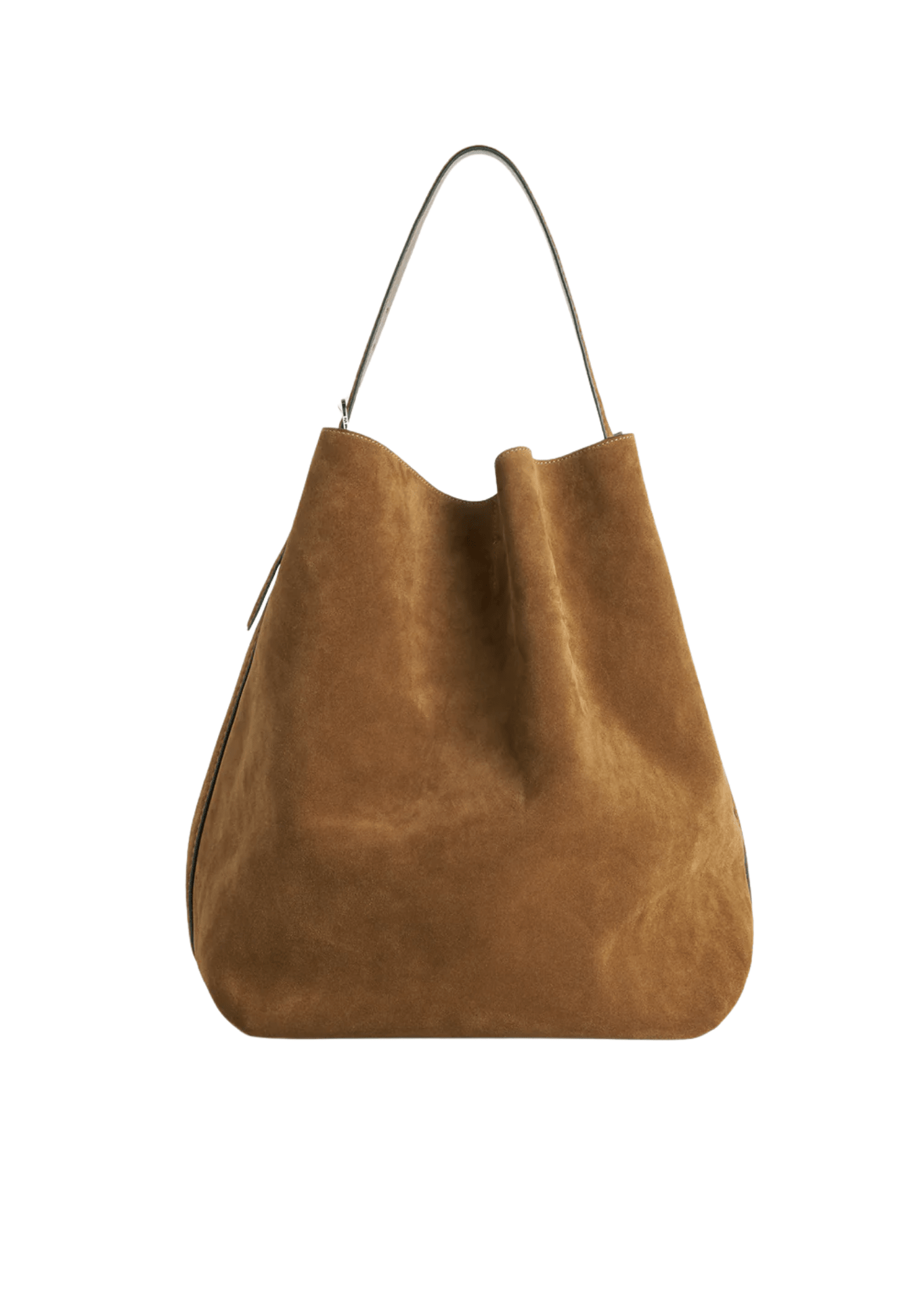 Toteme Belted Suede Tote - Vermillion