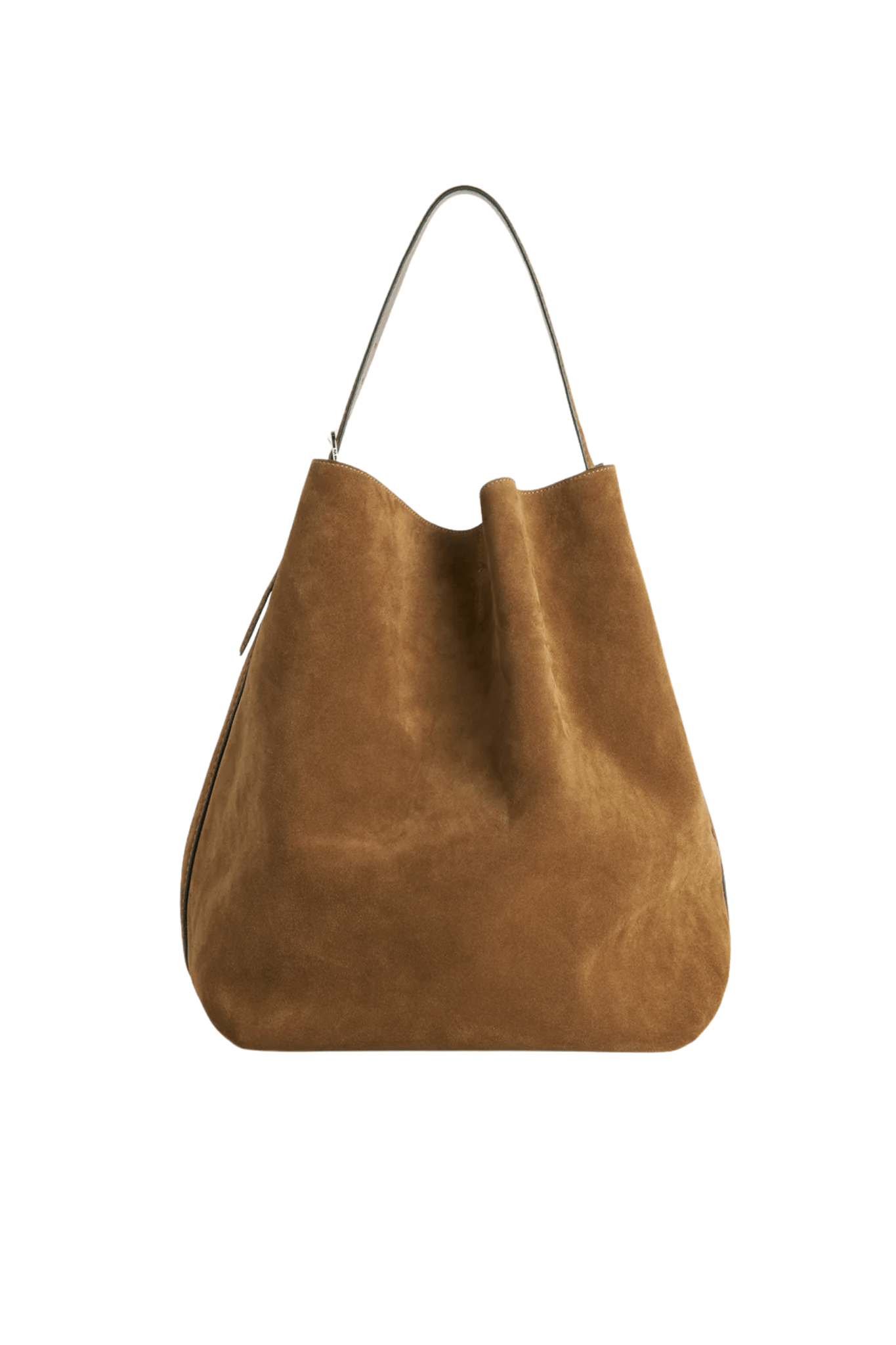 Toteme Belted Suede Tote - Vermillion
