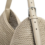 Toteme Belted Woven Leather Tote - Vermillion