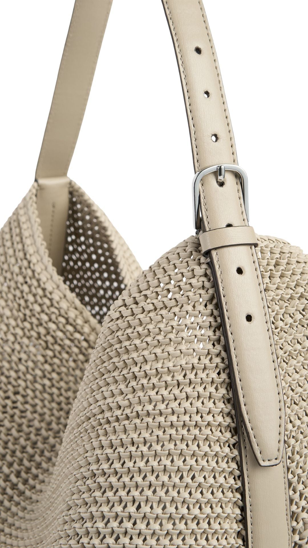 Toteme Belted Woven Leather Tote - Vermillion