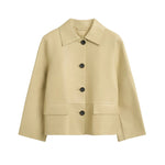 Toteme Bonded Leather Jacket - Vermillion