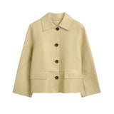 Toteme Bonded Leather Jacket - Vermillion