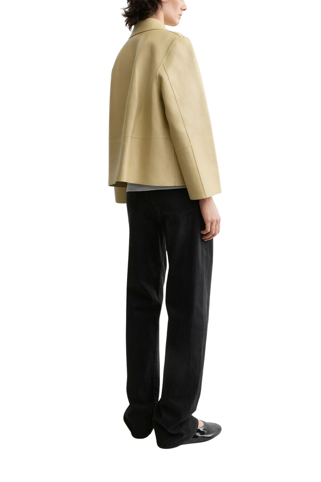 Toteme Bonded Leather Jacket - Vermillion
