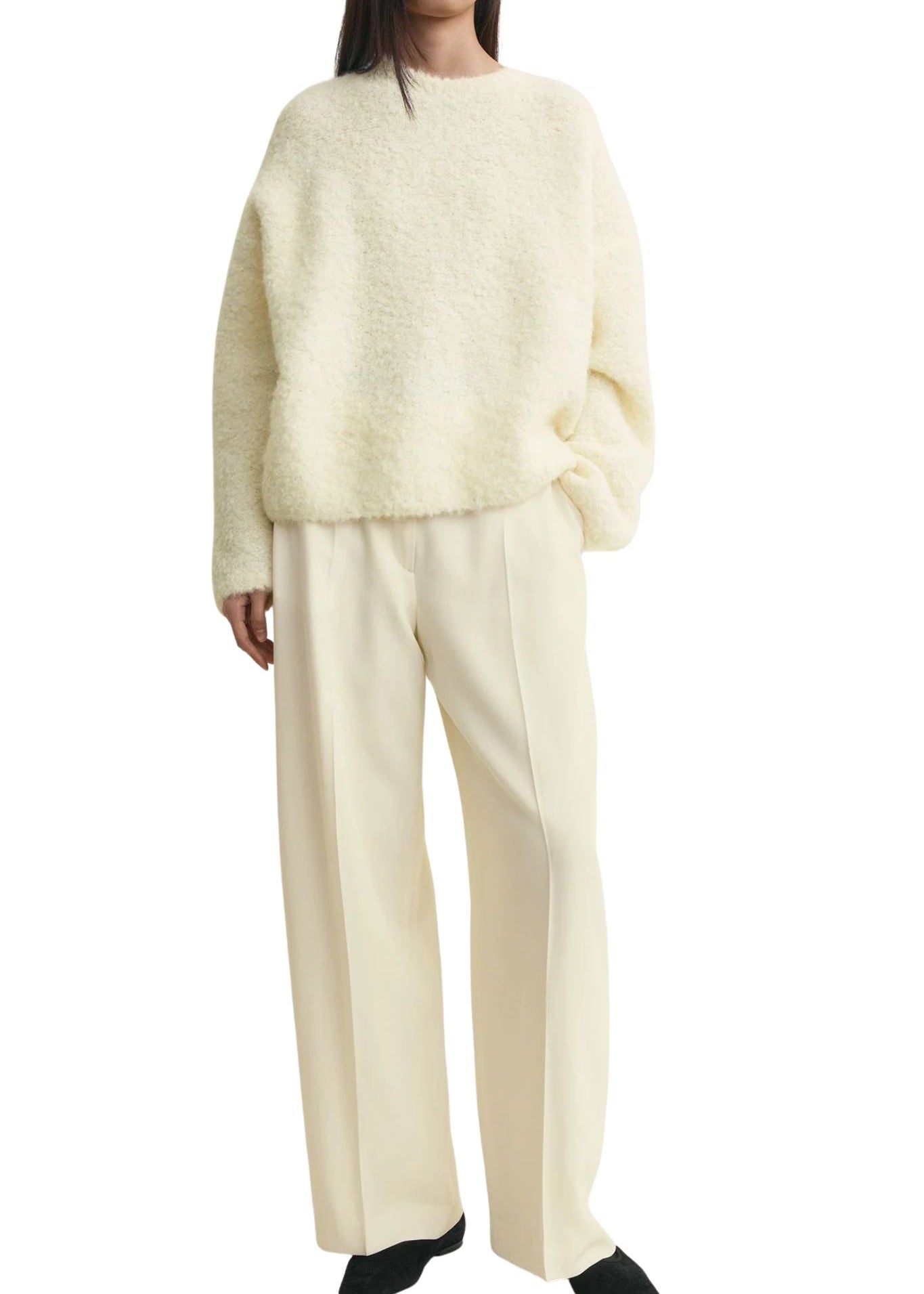 Toteme Boxy Bouclé Knit - Vermillion