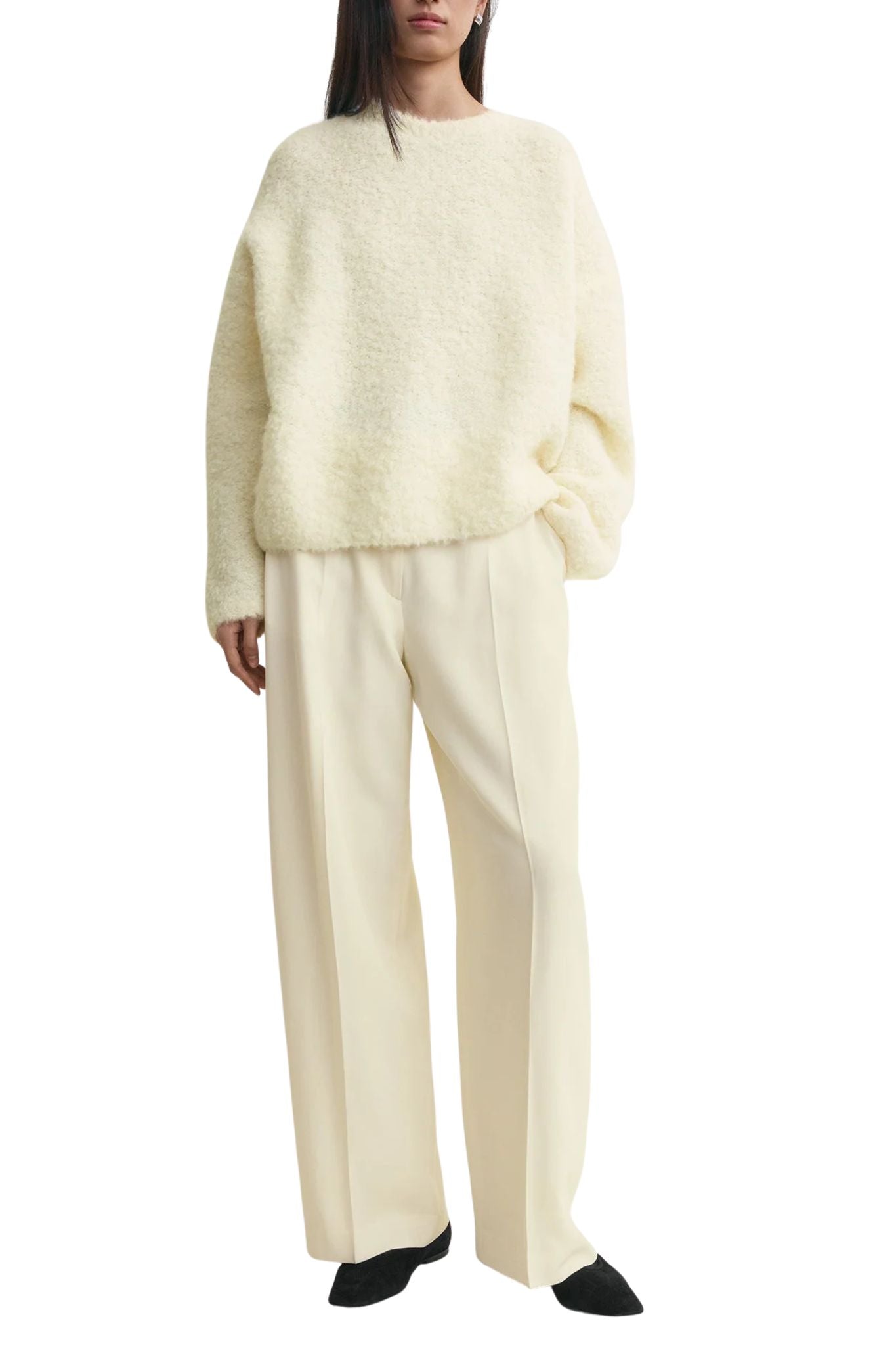 Toteme Boxy Bouclé Knit - Vermillion