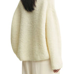 Toteme Boxy Bouclé Knit - Vermillion