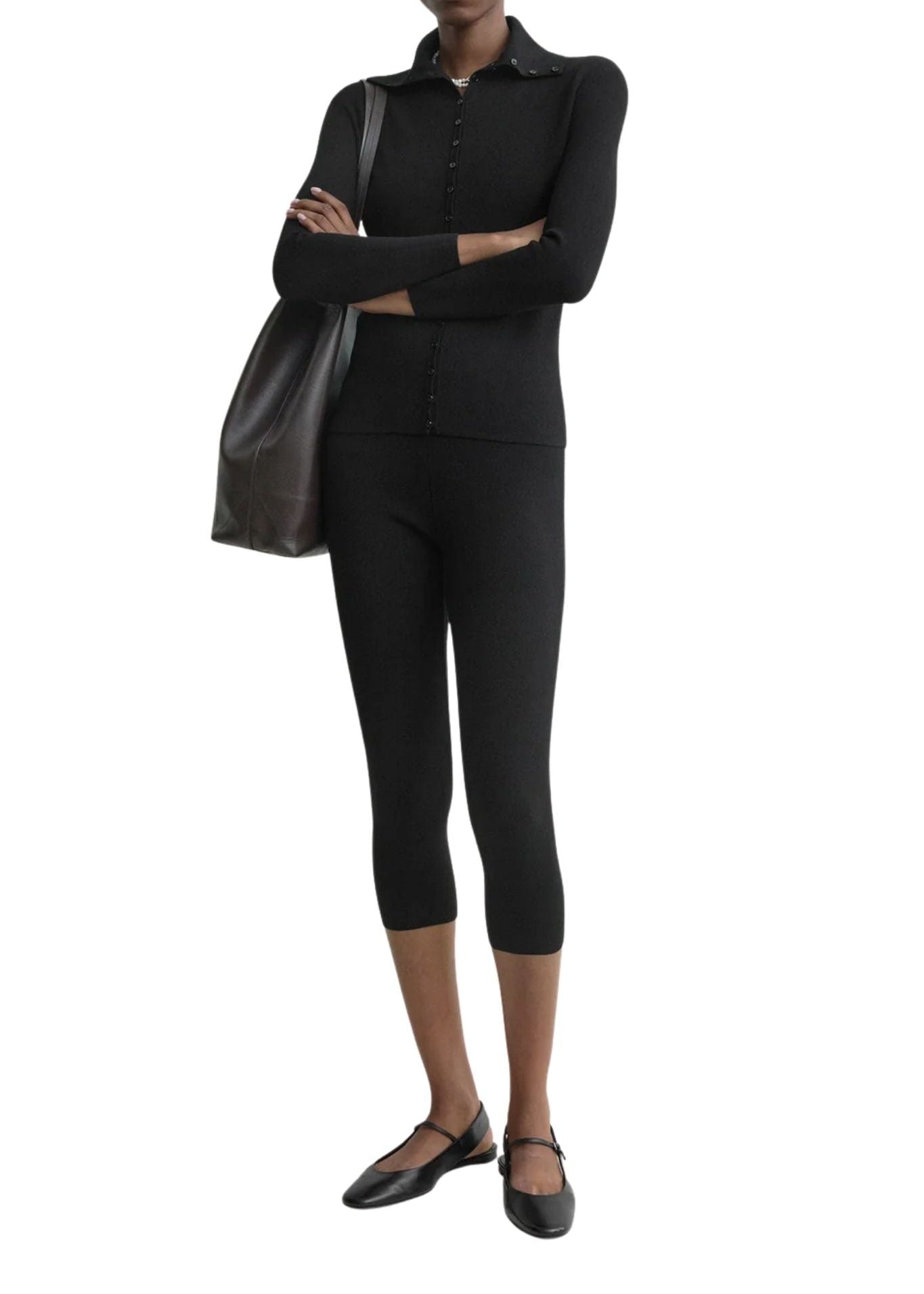 Toteme Capri Knit Leggings - Vermillion