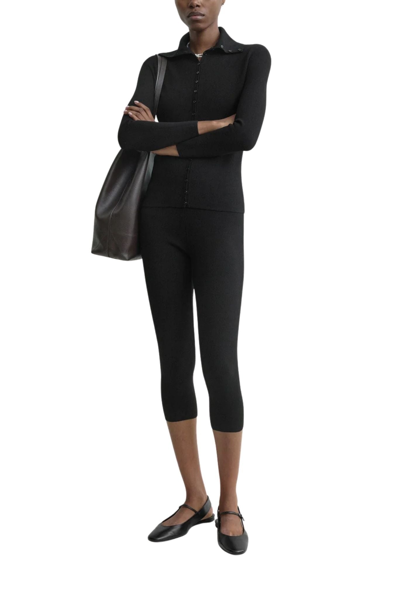 Toteme Capri Knit Leggings - Vermillion
