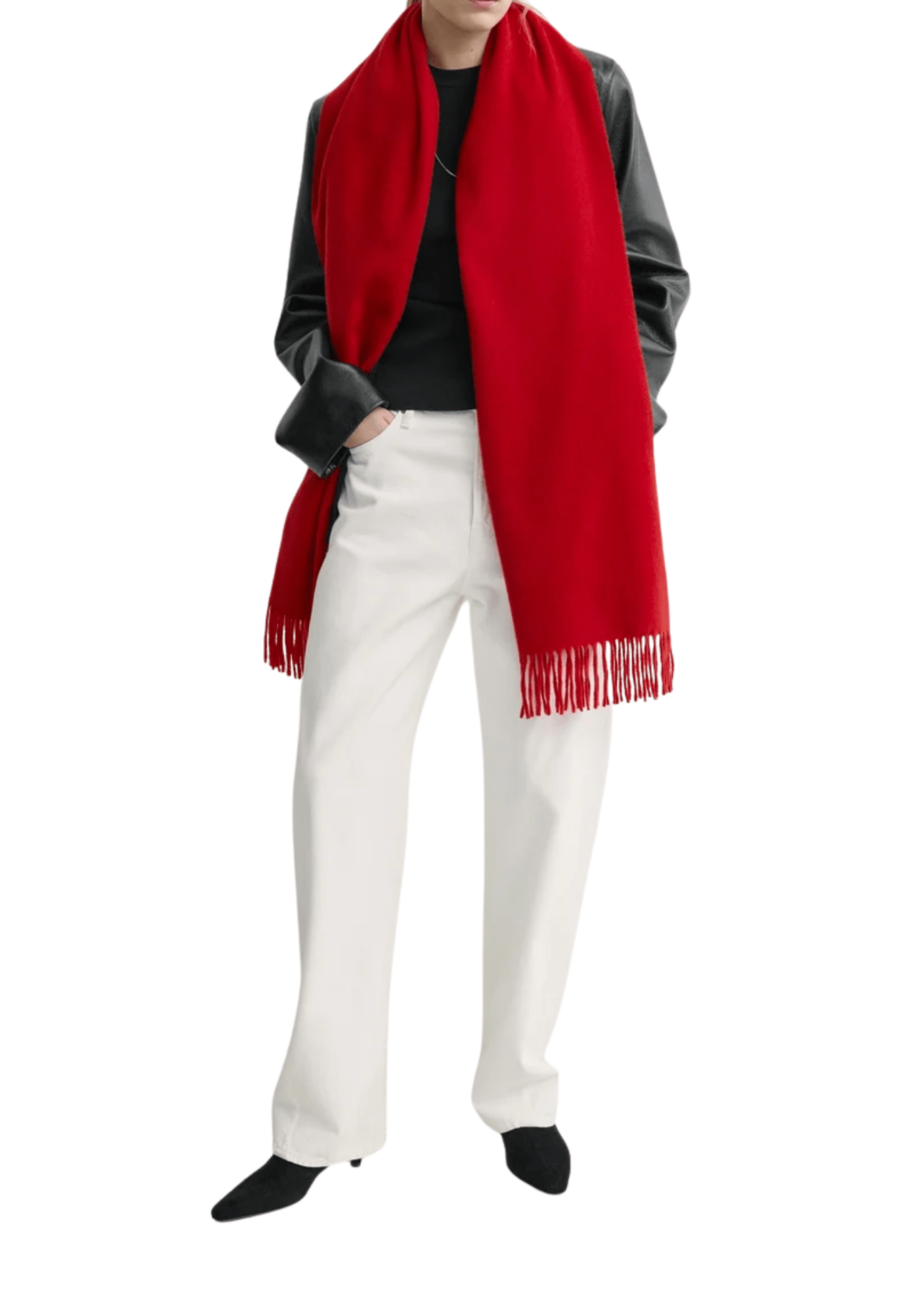 Toteme Cashmere Tassel Scarf - Vermillion