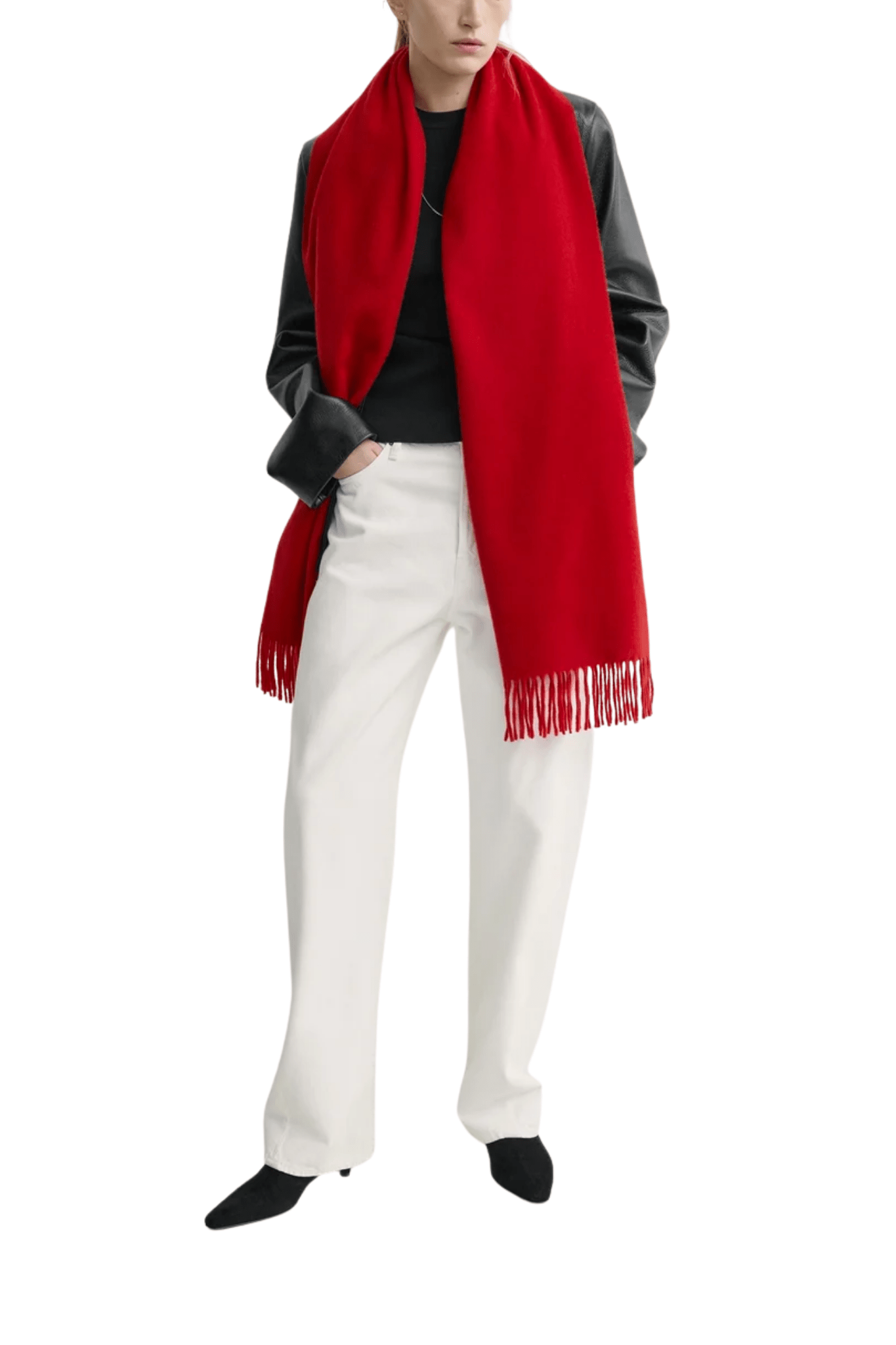 Toteme Cashmere Tassel Scarf - Vermillion
