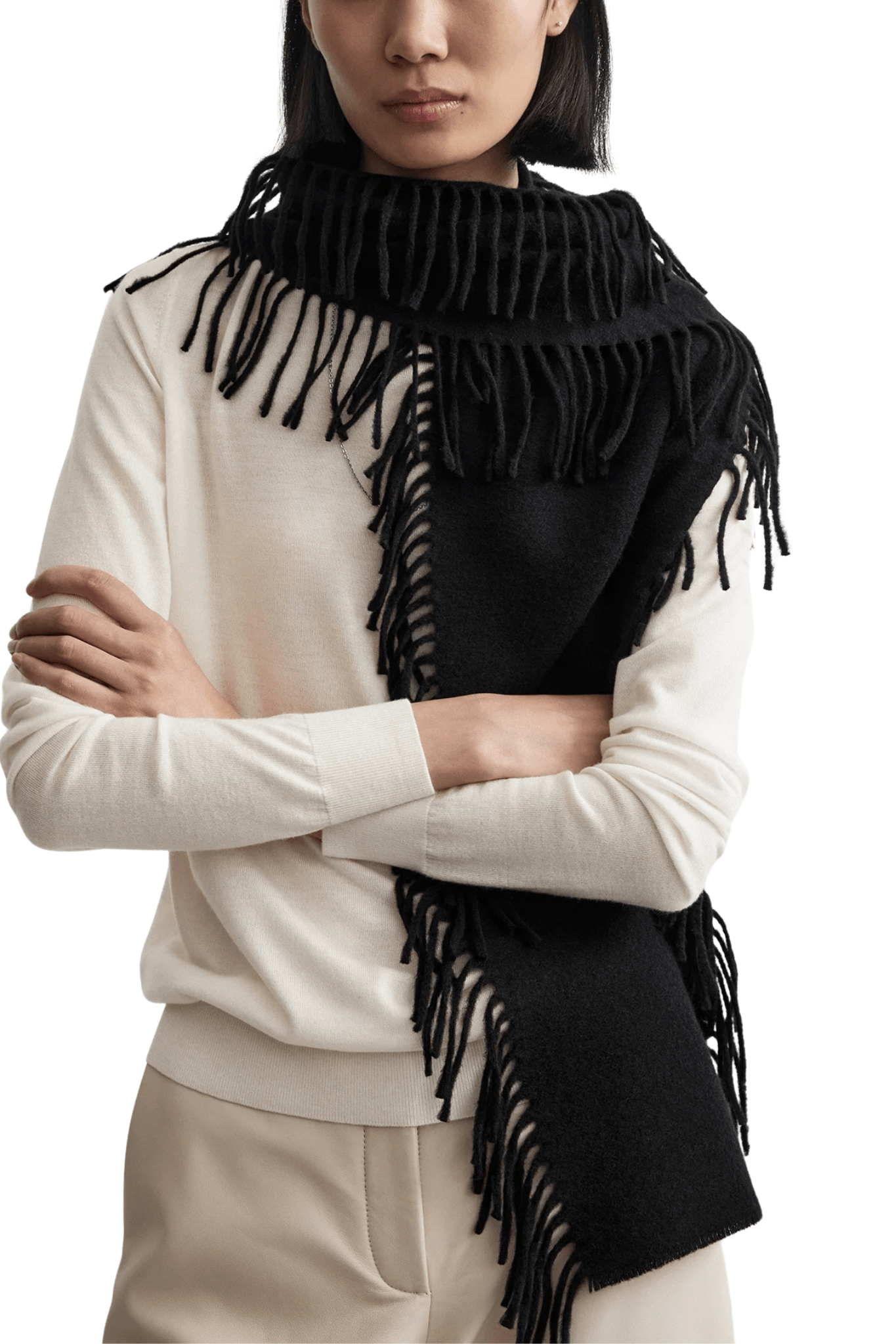 Toteme Cashmere Tassel Scarf - Vermillion