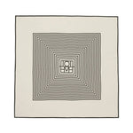 Toteme Centered Monogram Silk Scarf - Vermillion