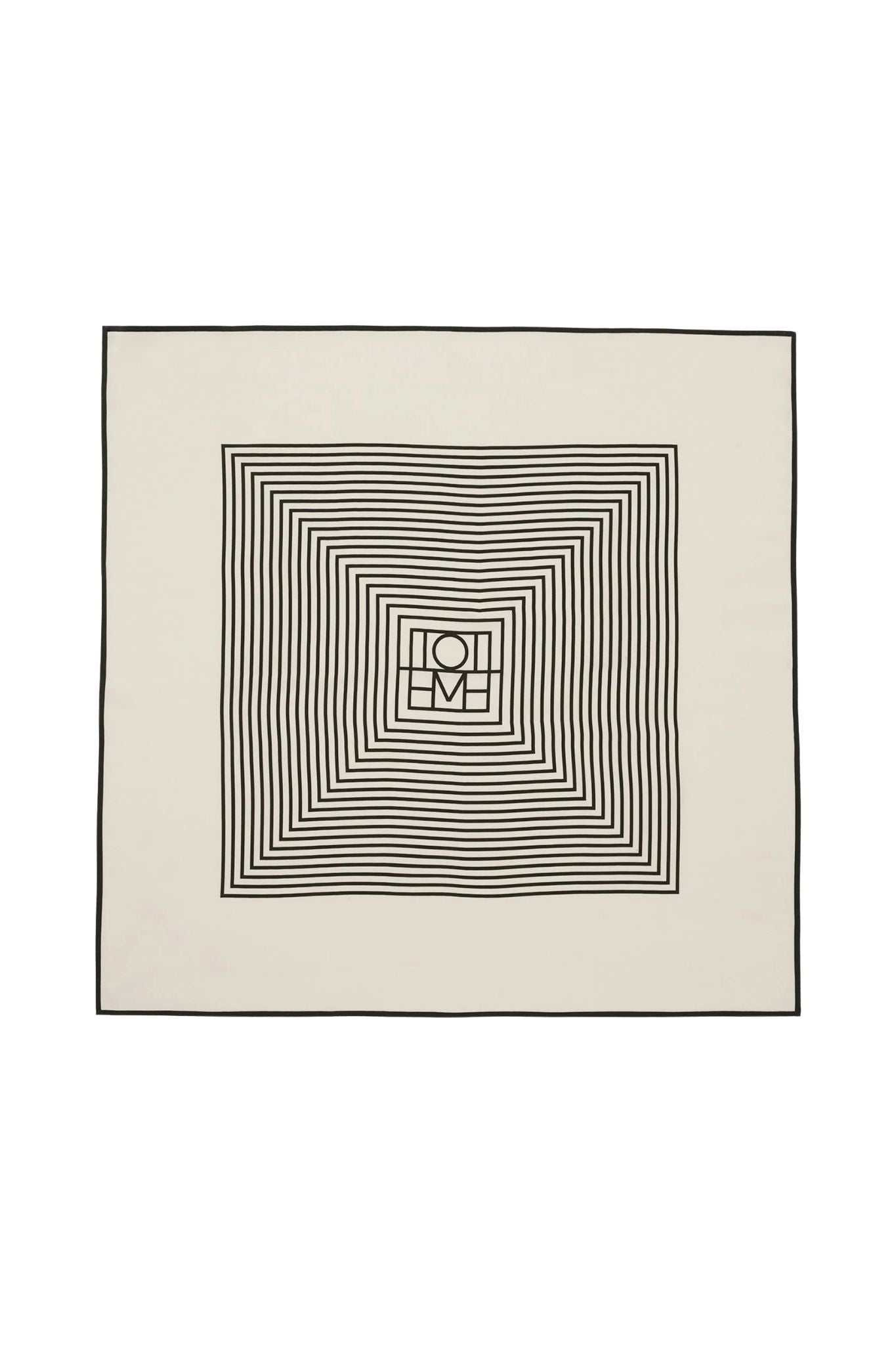Toteme Centered Monogram Silk Scarf - Vermillion