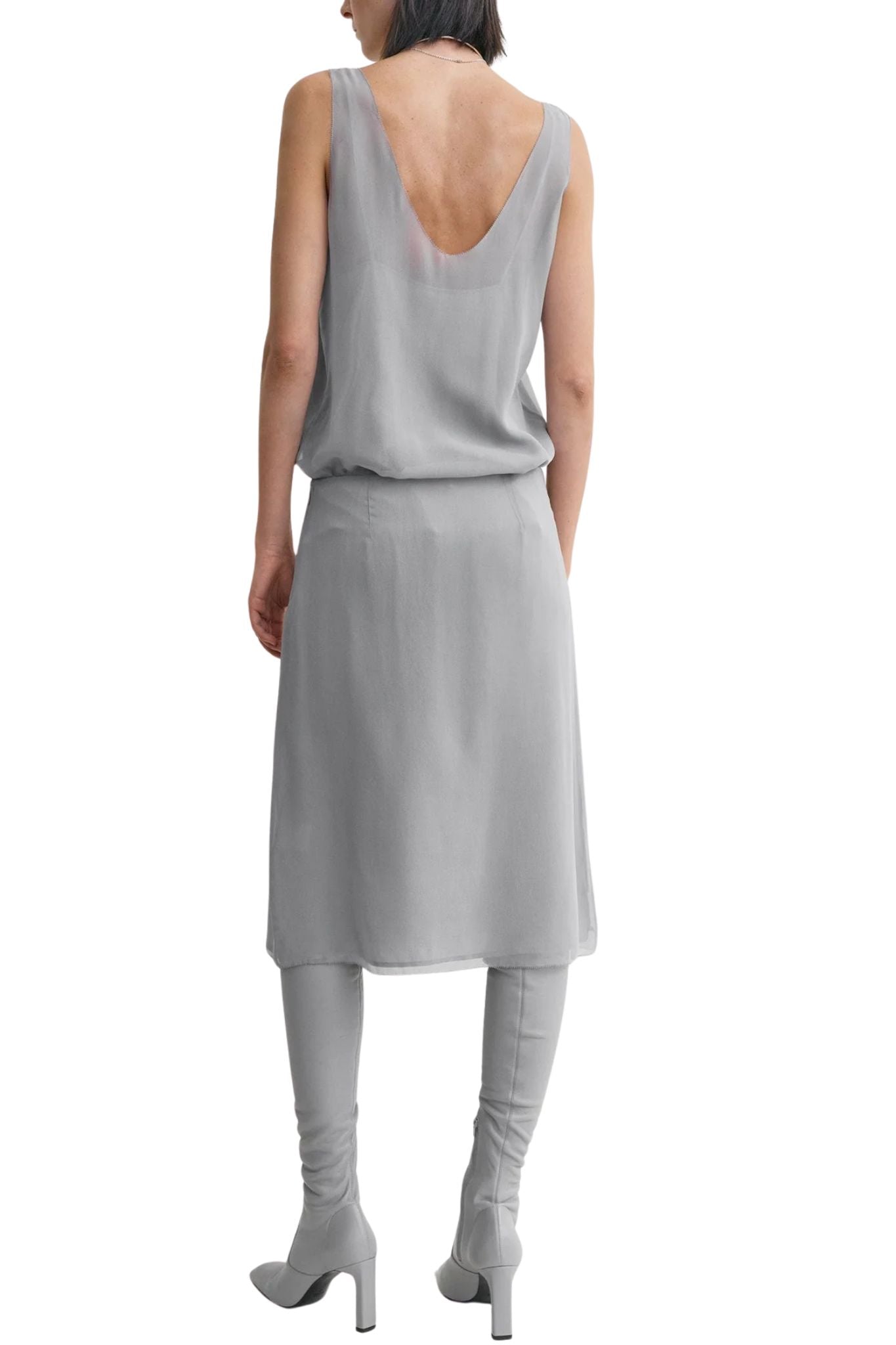 Toteme Chiffon Slip Skirt - Vermillion