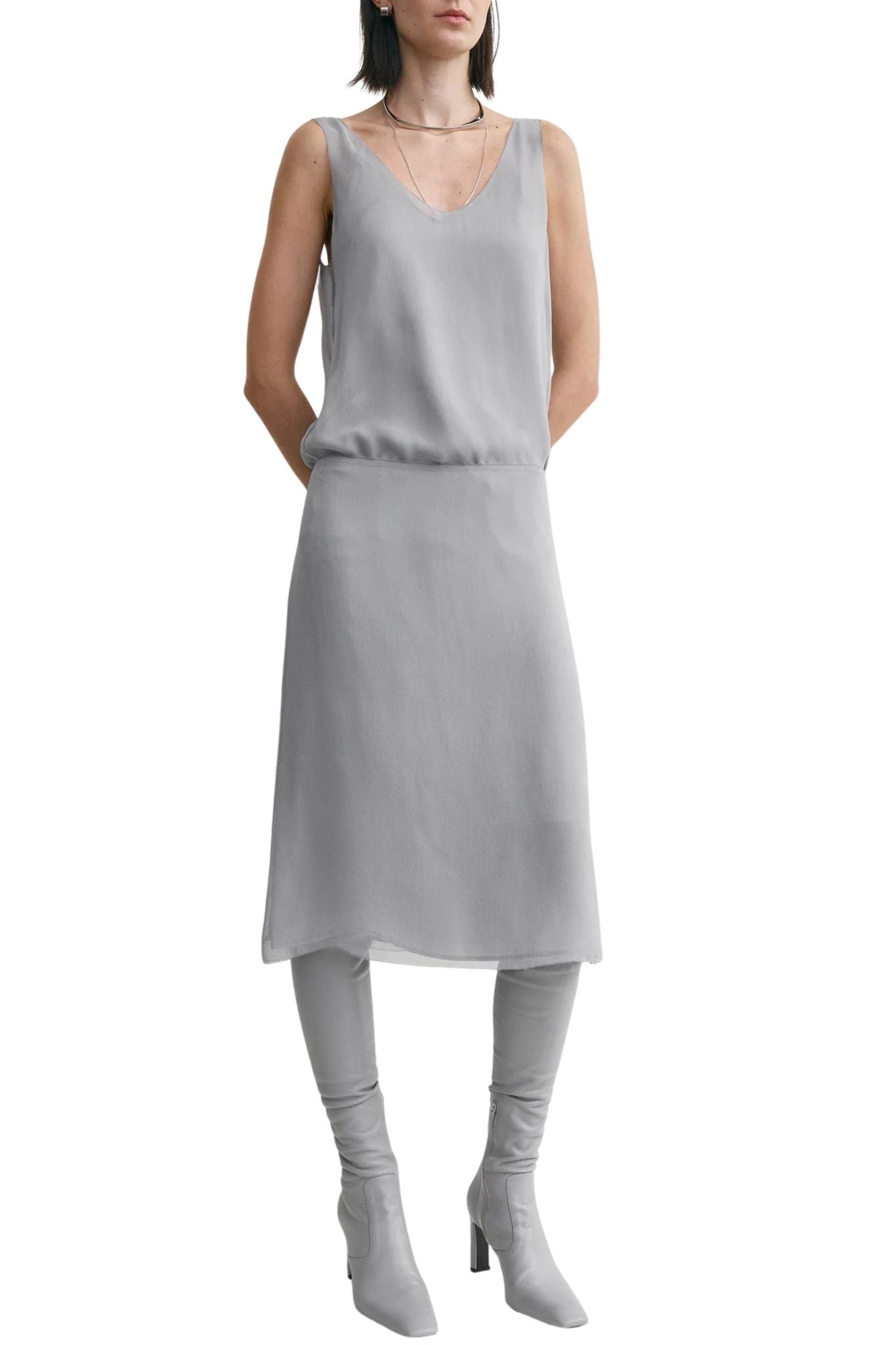 Toteme Chiffon Slip Skirt - Vermillion