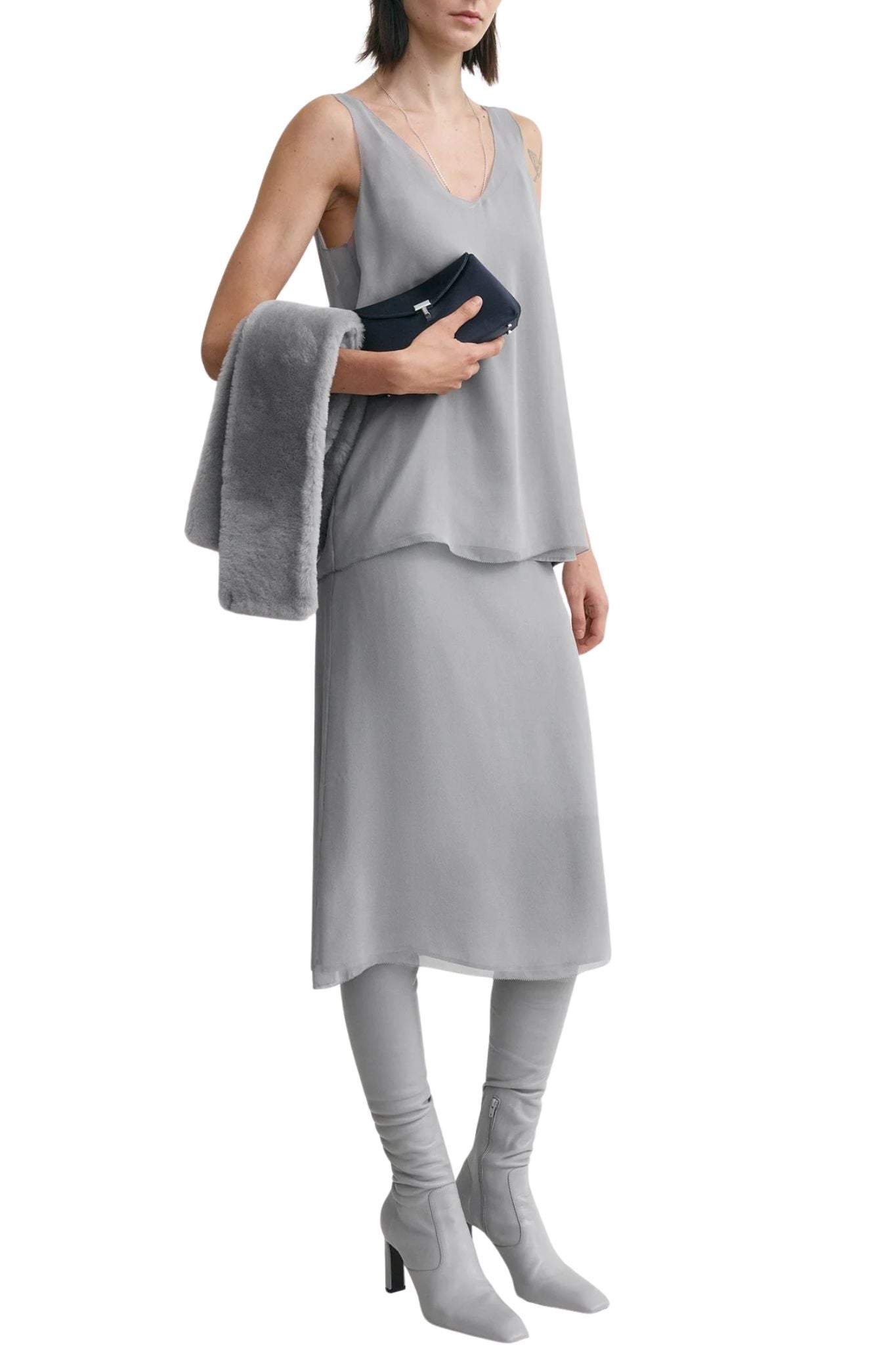 Toteme Chiffon Slip Top - Vermillion