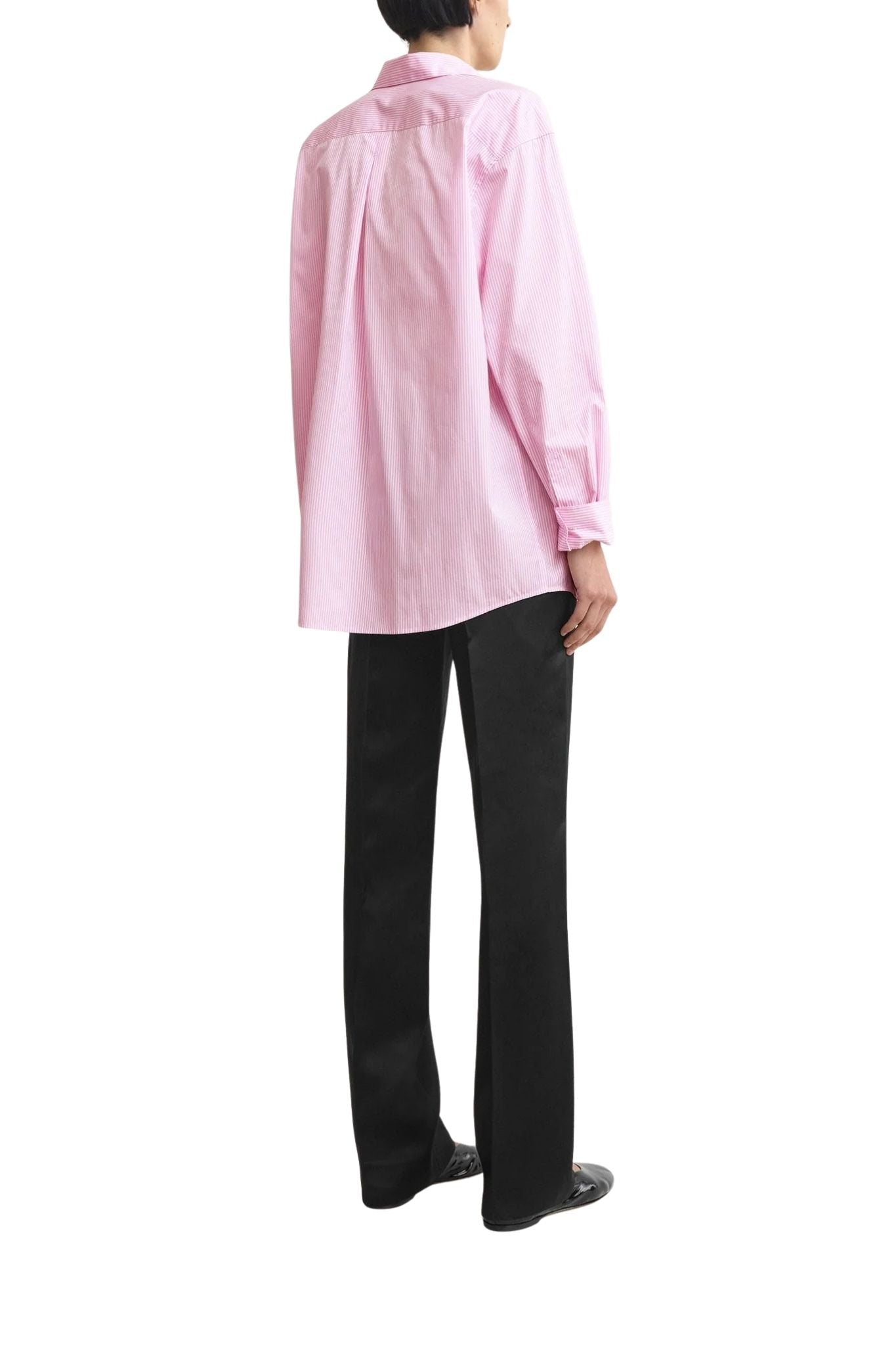 Toteme Classic Tumbled Striped Shirt - Vermillion