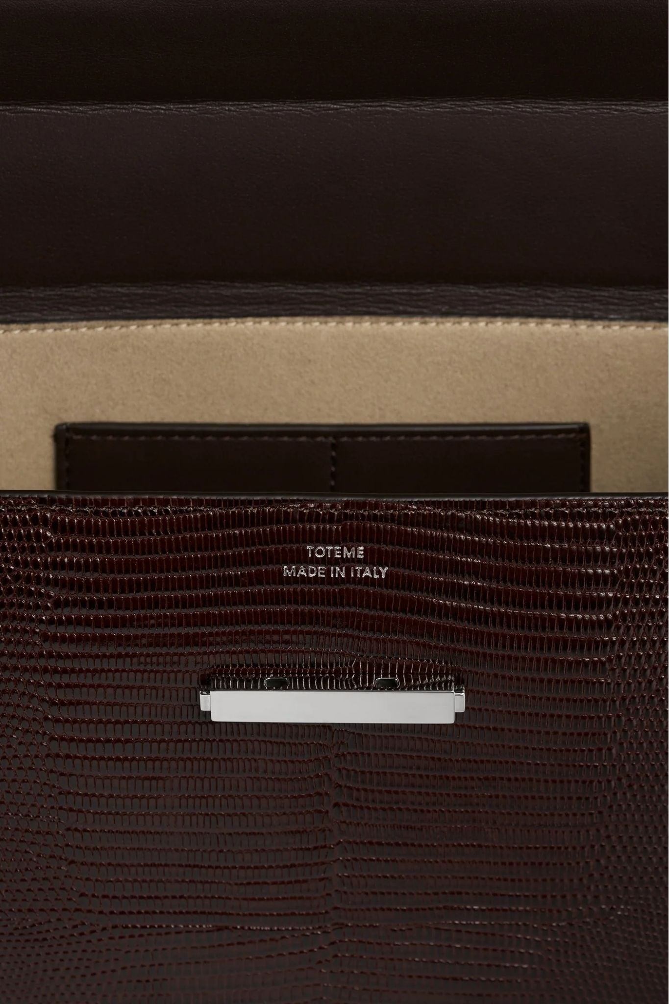 Toteme Clip Lizard - embossed Shoulder - Vermillion