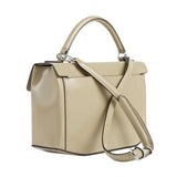 Toteme Clip Polished Leather Top Handle - Vermillion