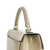 Toteme Clip Polished Leather Top Handle - Vermillion
