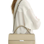 Toteme Clip Polished Leather Top Handle - Vermillion