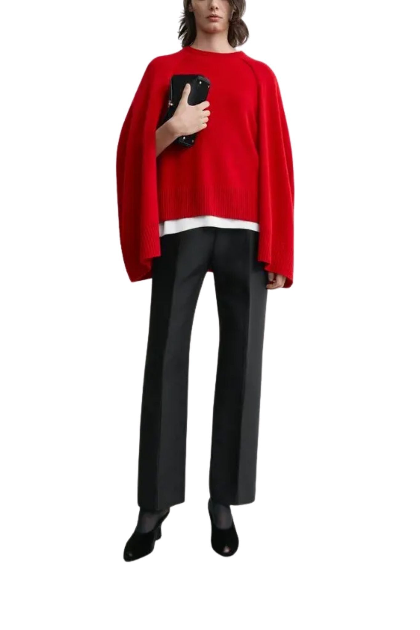 Toteme Crew Cape Knit - Vermillion