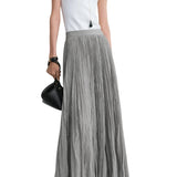 Toteme Crinkled Plissé Skirt - Vermillion