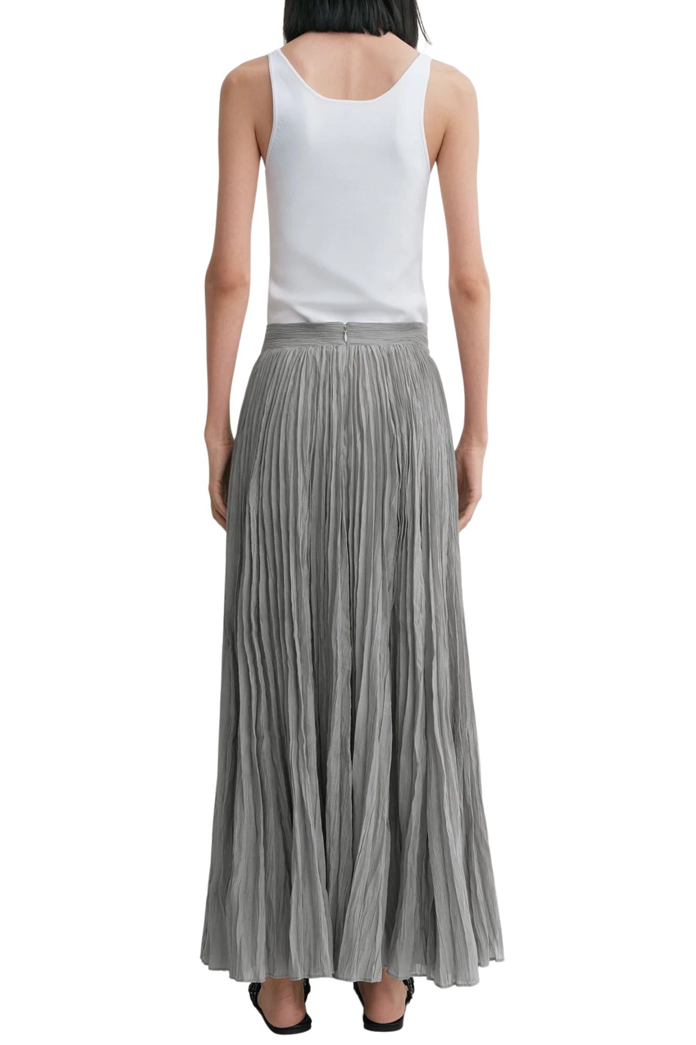 Toteme Crinkled Plissé Skirt - Vermillion