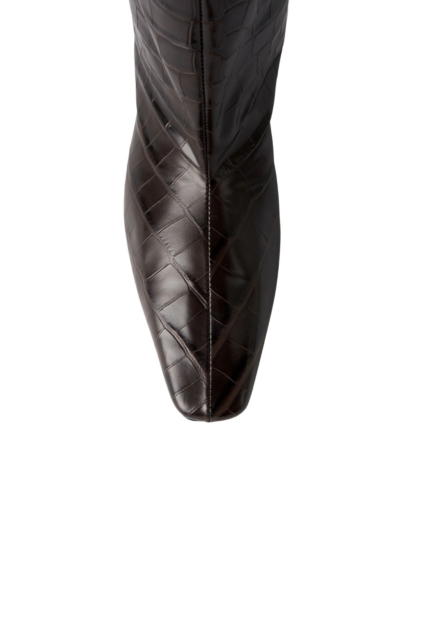 Toteme Croco - Embossed Wide - Shaft Boots - Vermillion