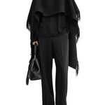 Toteme Fringe Poncho - Vermillion