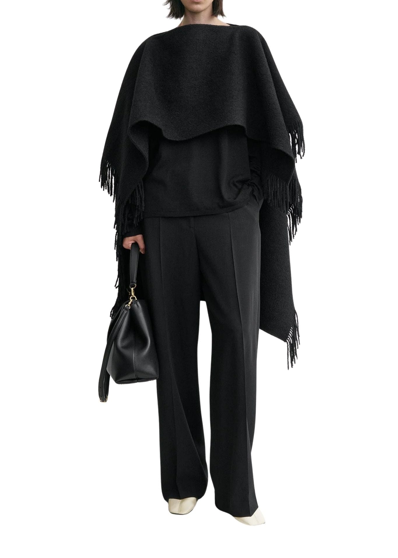 Toteme Fringe Poncho - Vermillion