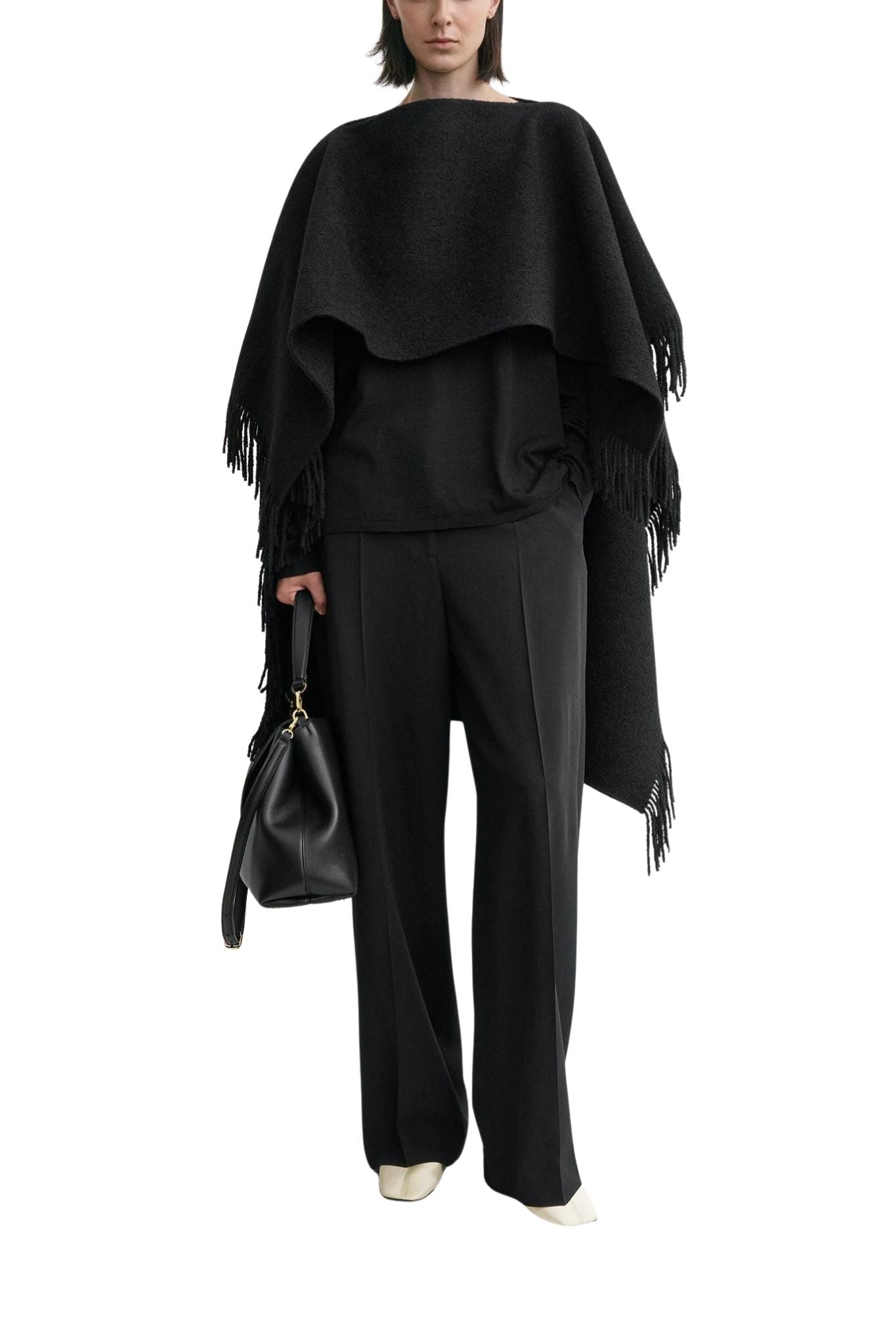 Toteme Fringe Poncho - Vermillion