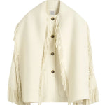 Toteme Fringed Scarf Jacket - Vermillion