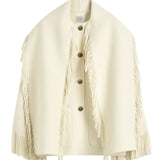 Toteme Fringed Scarf Jacket - Vermillion