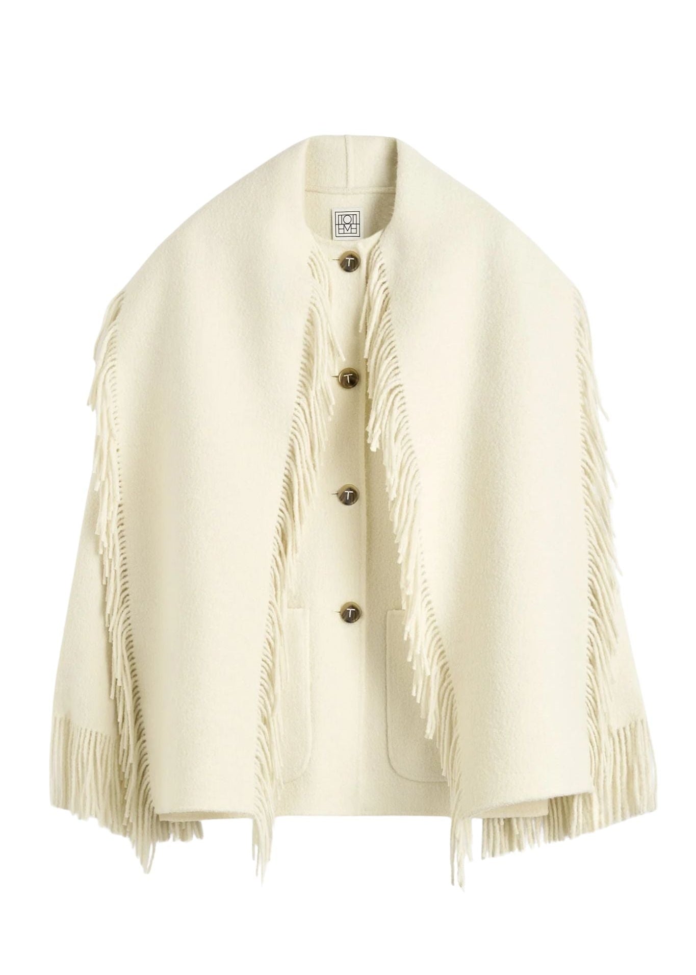 Toteme Fringed Scarf Jacket - Vermillion