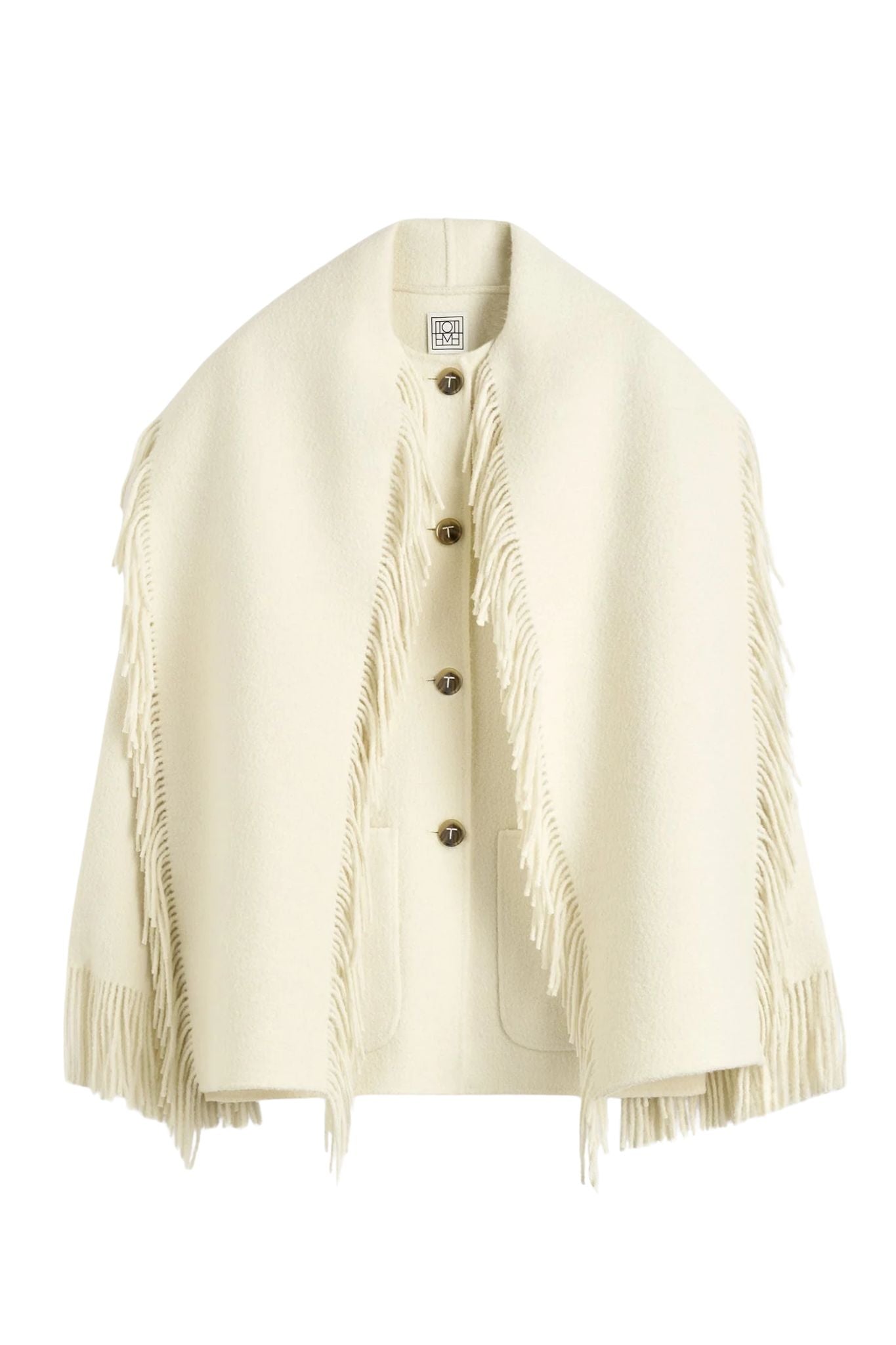 Toteme Fringed Scarf Jacket - Vermillion
