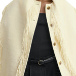 Toteme Fringed Scarf Jacket - Vermillion