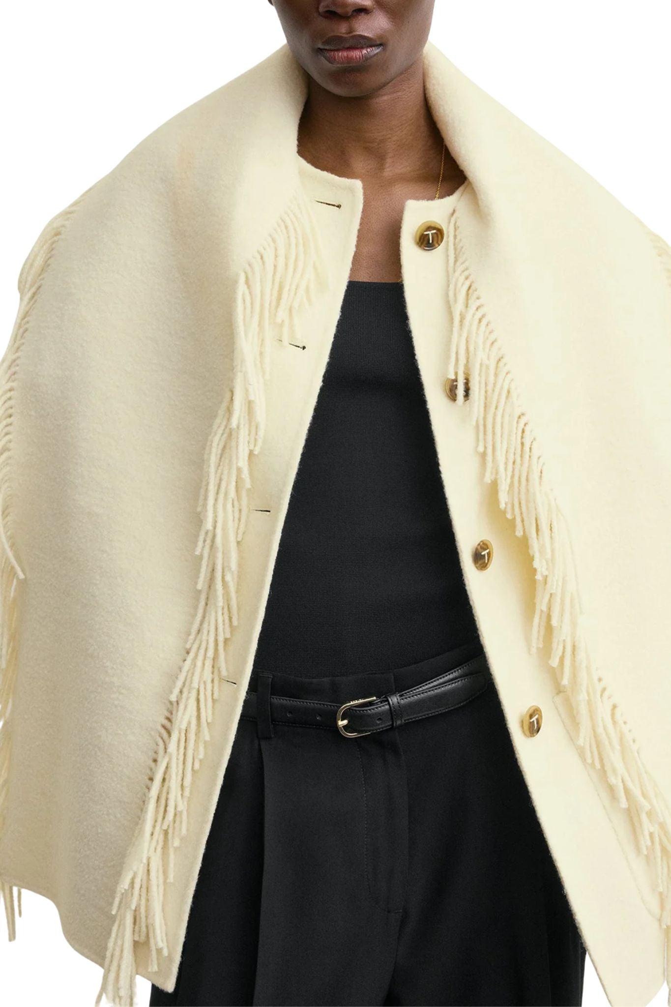 Toteme Fringed Scarf Jacket - Vermillion