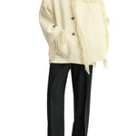 Toteme Fringed Scarf Jacket - Vermillion