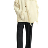 Toteme Fringed Scarf Jacket - Vermillion