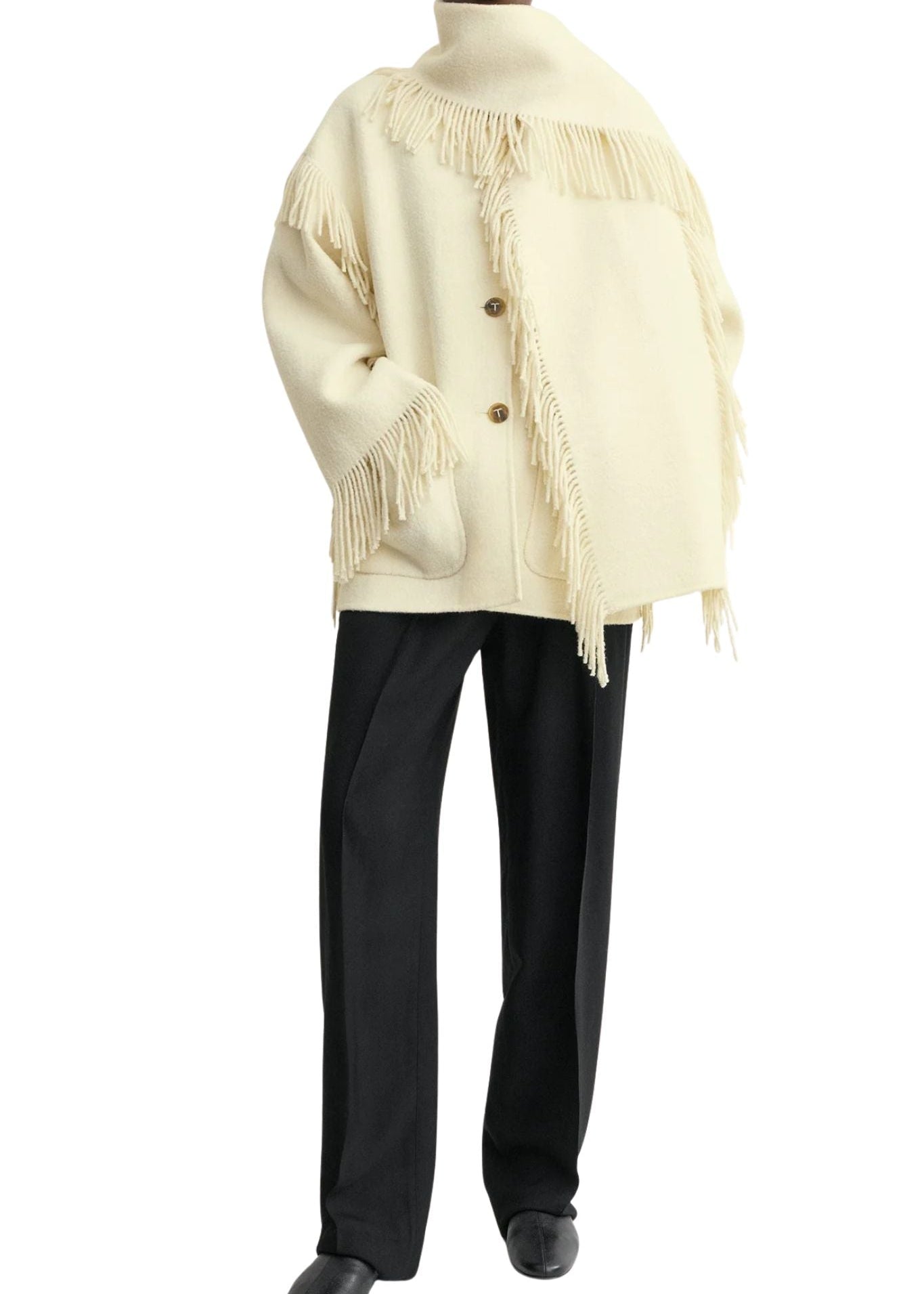 Toteme Fringed Scarf Jacket - Vermillion