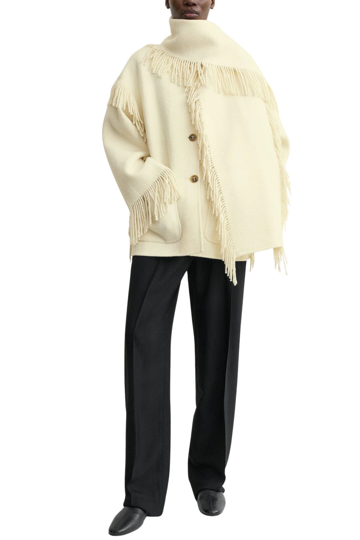 Toteme Fringed Scarf Jacket - Vermillion