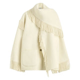 Toteme Fringed Scarf Jacket - Vermillion