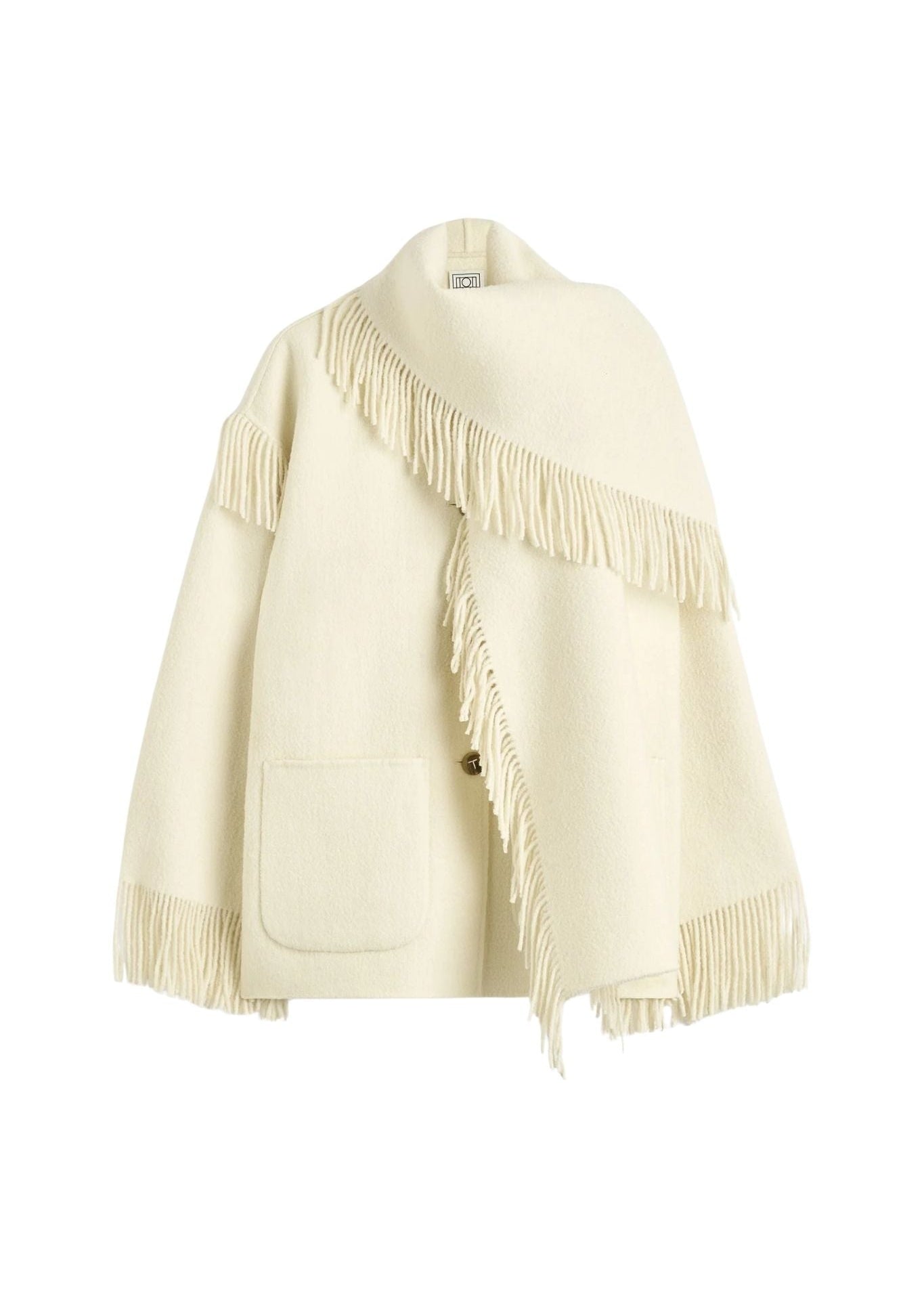 Toteme Fringed Scarf Jacket - Vermillion