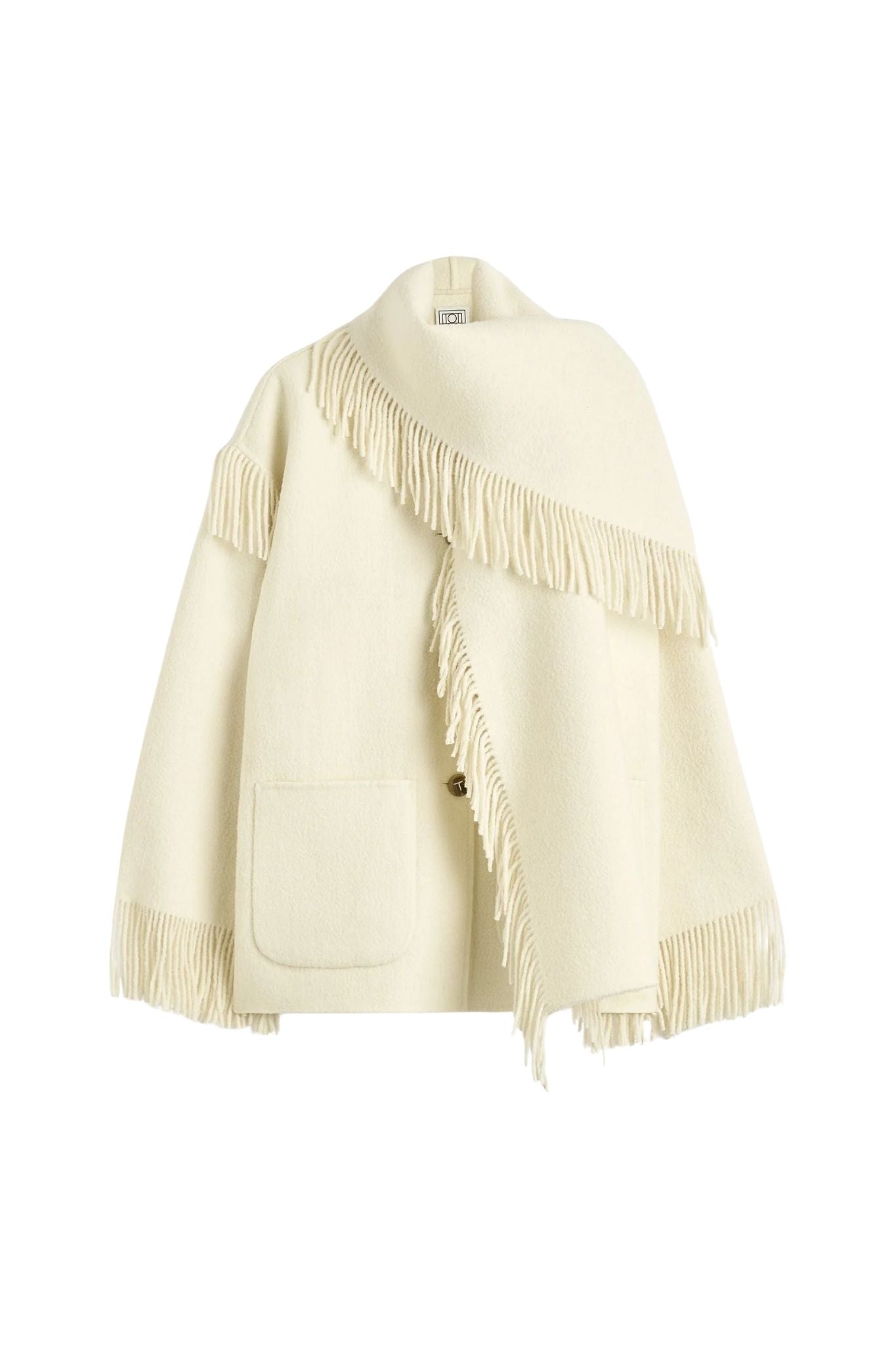 Toteme Fringed Scarf Jacket - Vermillion